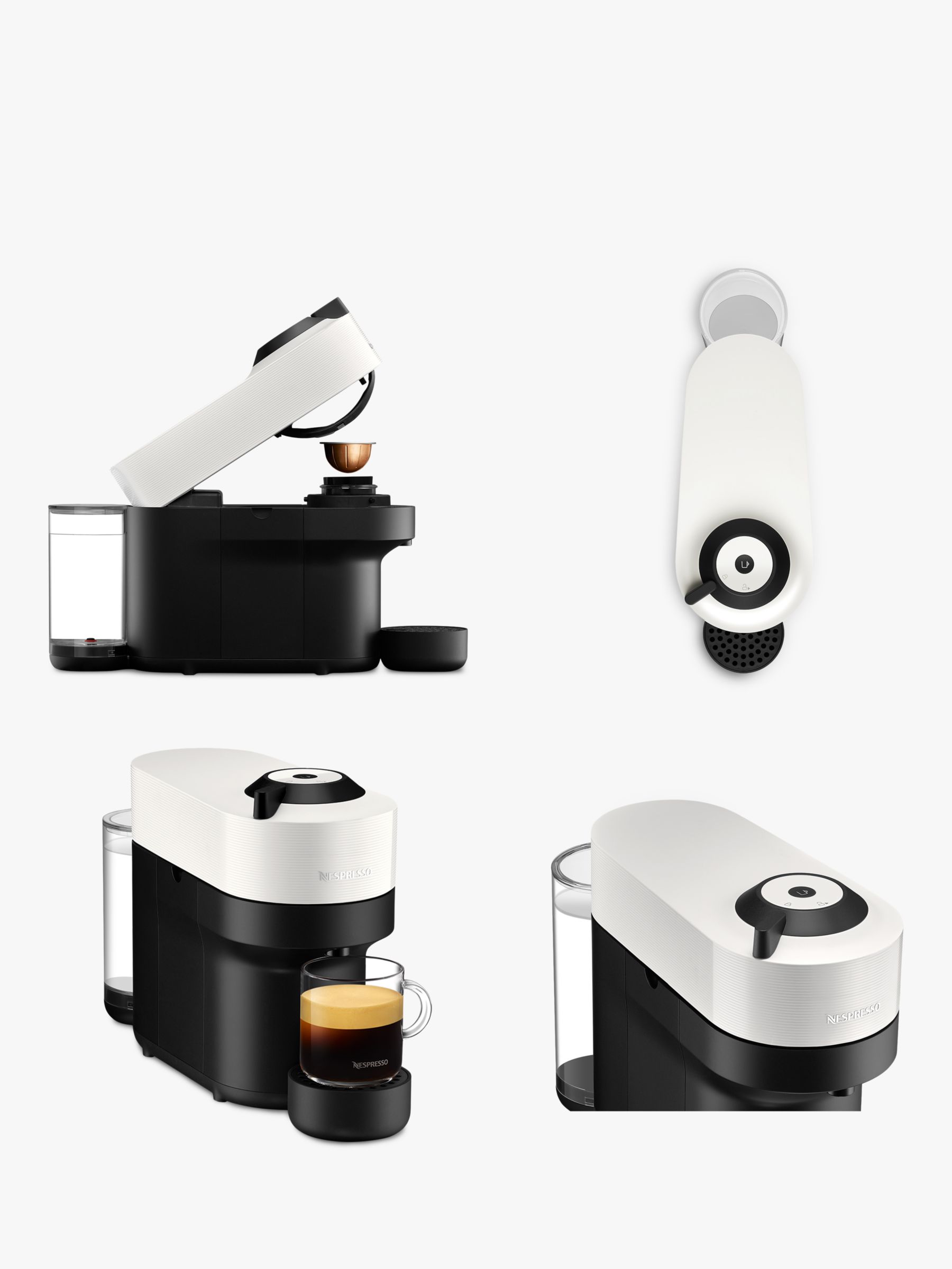 NESPRESSO by Krups Vertuo Pop XN920440 Smart Coffee Machine - White