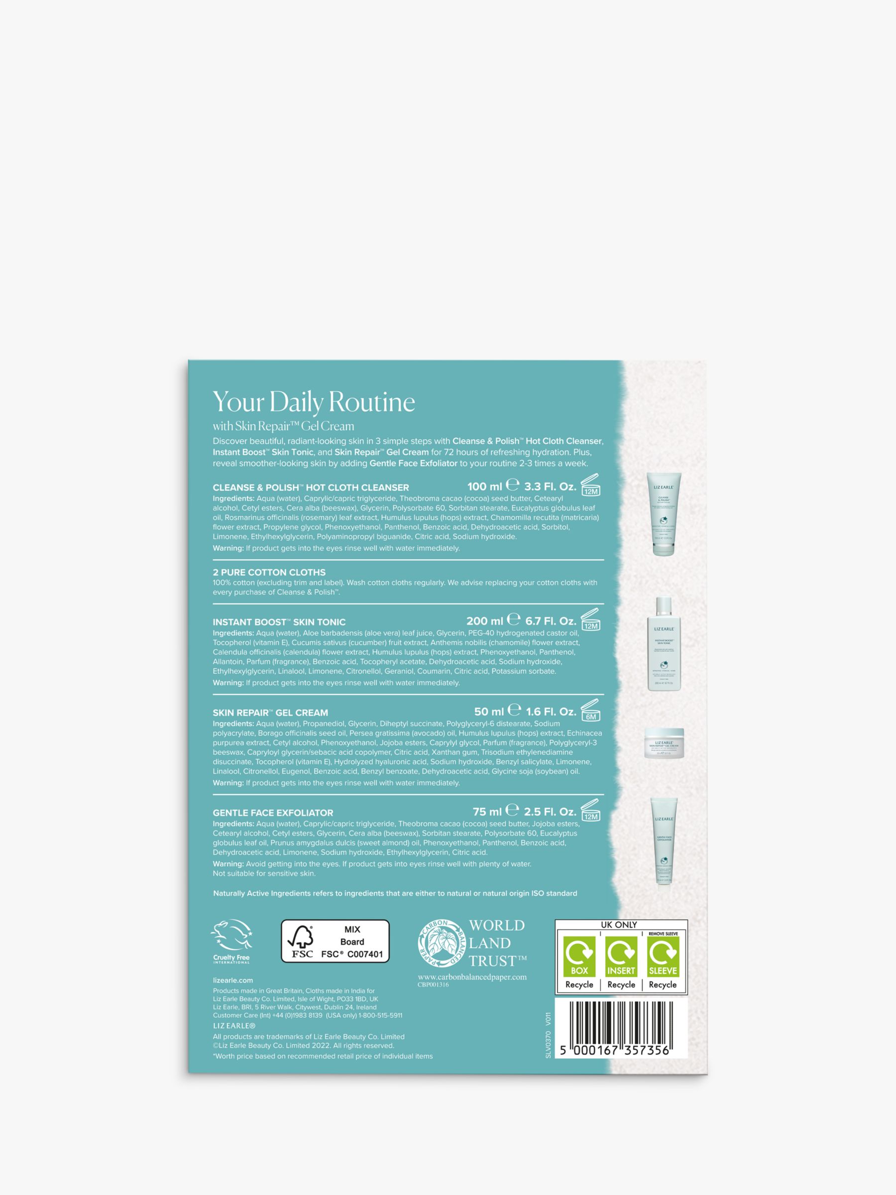 Liz Earle Your Daily Routine With Skin Repair™ Gel Cream Skincare T