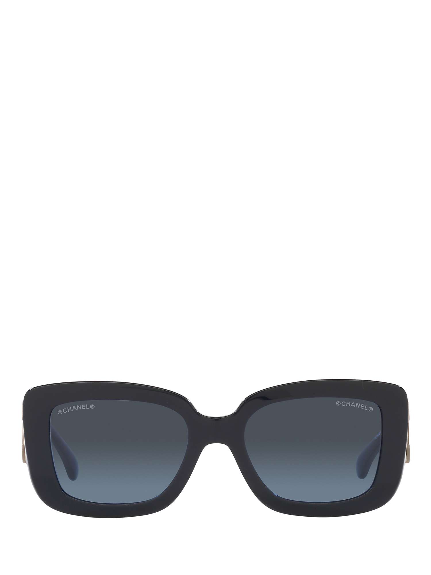 Buy CHANEL Rectangular Sunglasses CH5473Q Blue/Blue Gradient Online at johnlewis.com