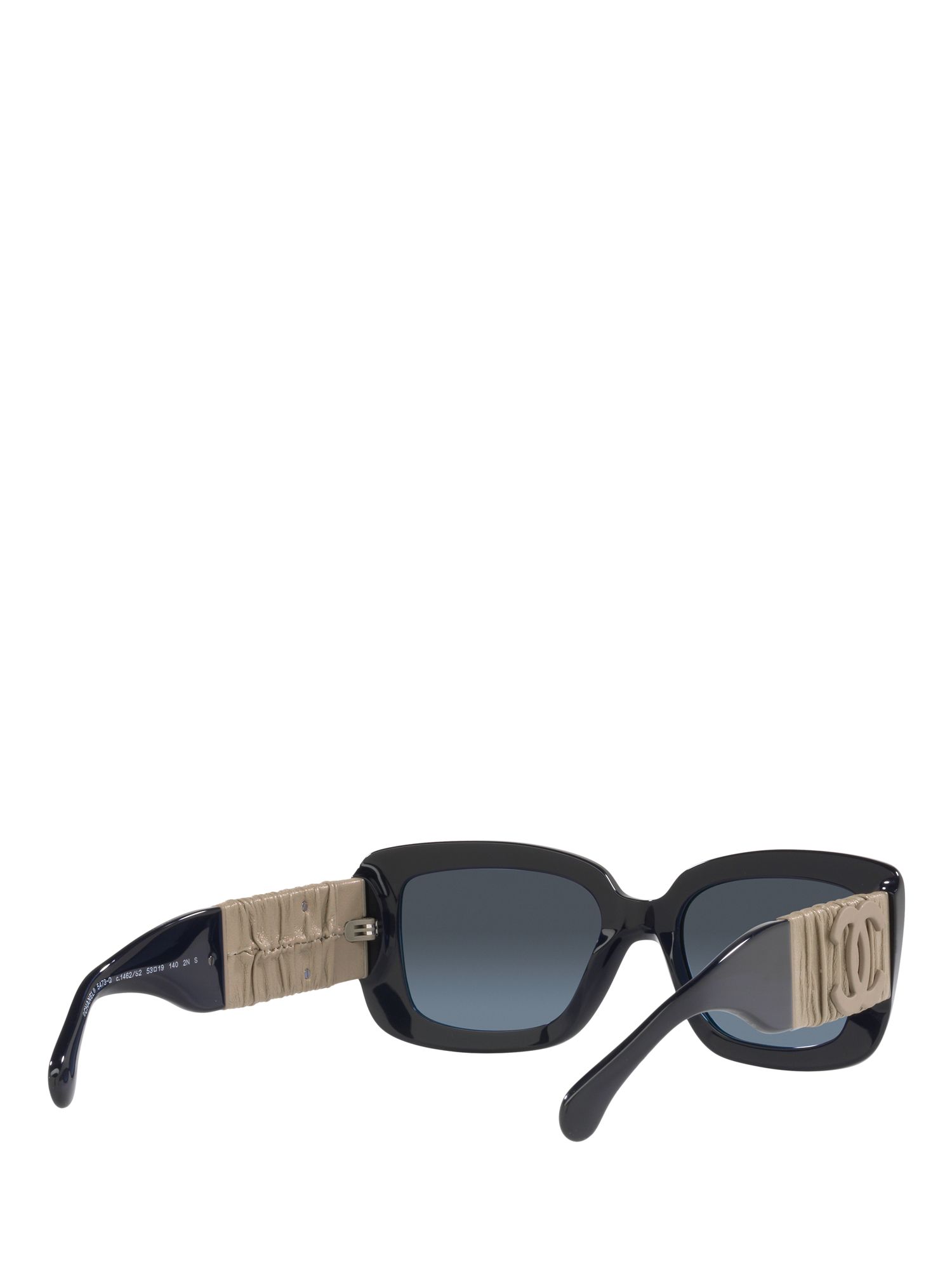 CHANEL Rectangular Sunglasses CH5473Q Blue/Blue Gradient at John Lewis &  Partners