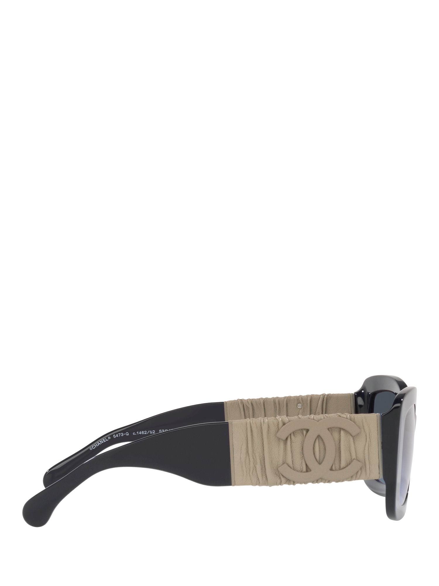 CHANEL Rectangular Sunglasses CH5427H Black/Blue Gradient at John Lewis &  Partners