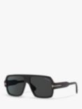 TOM FORD FT0933 Men's Camden Square Sunglasses, Shiny Black/Grey