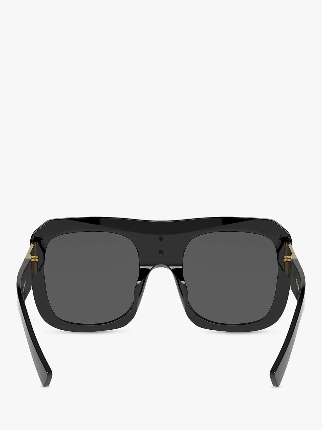 Buy Dolce & Gabbana DG4397 Women's Chunky Square Sunglasses, Black/Grey Online at johnlewis.com