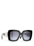 CHANEL Rectangular Sunglasses CH5474Q Black/Grey Gradient
