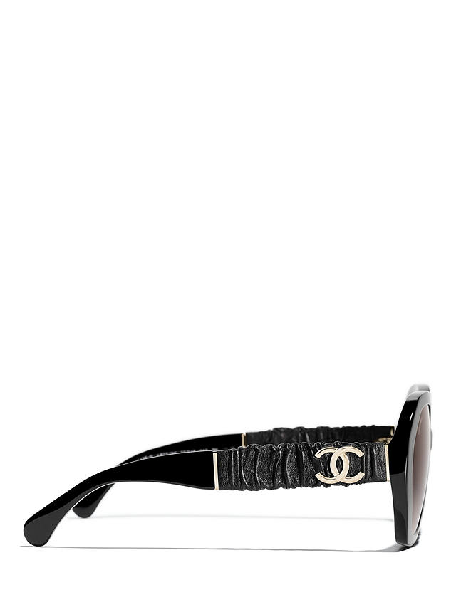 CHANEL Irregular Sunglasses CH5475Q Shiny Black/Brown Gradient