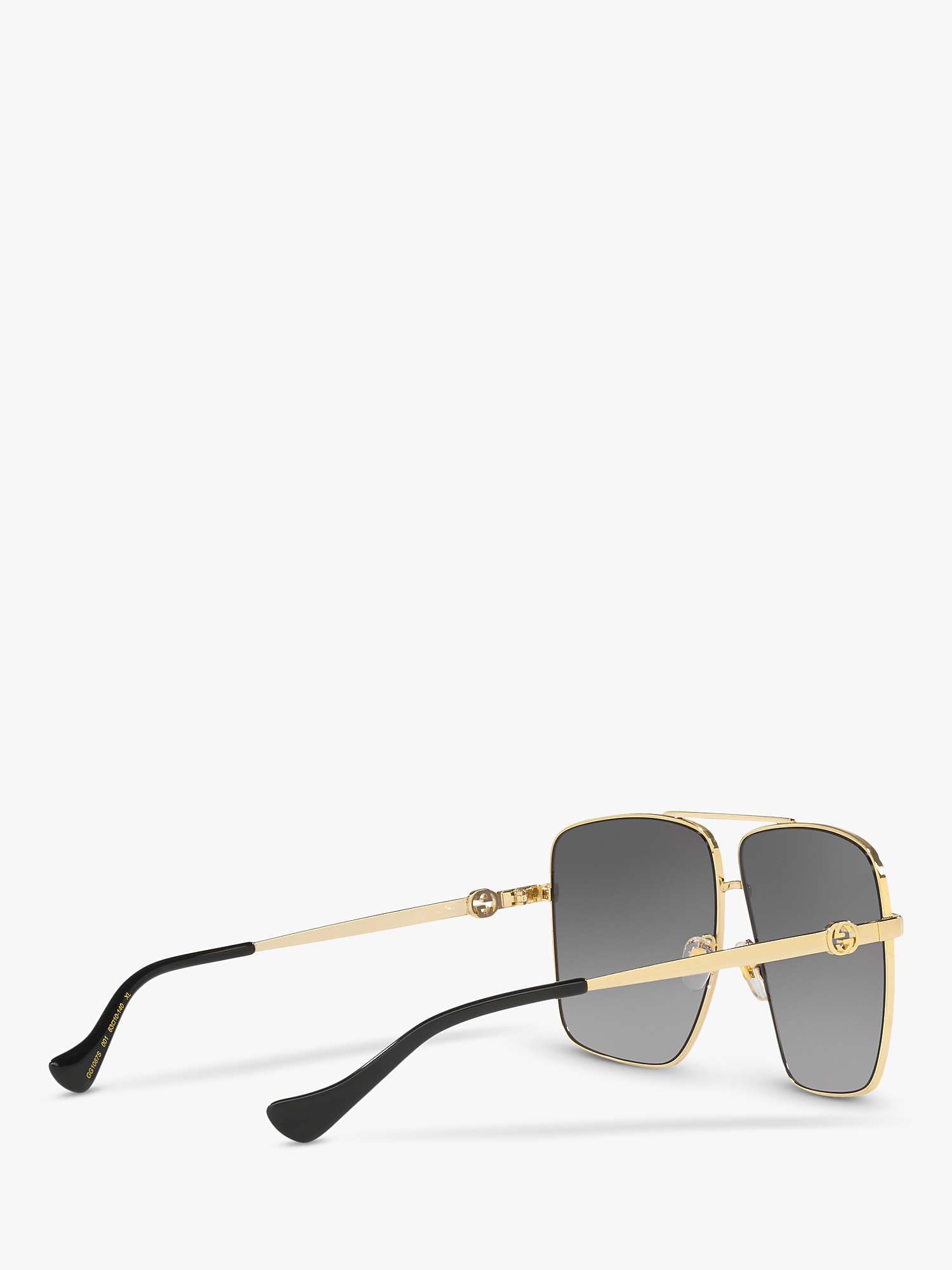 Buy Gucci GG1087S Women's Aviator Sunglasses, Gold/Grey Gradient Online at johnlewis.com