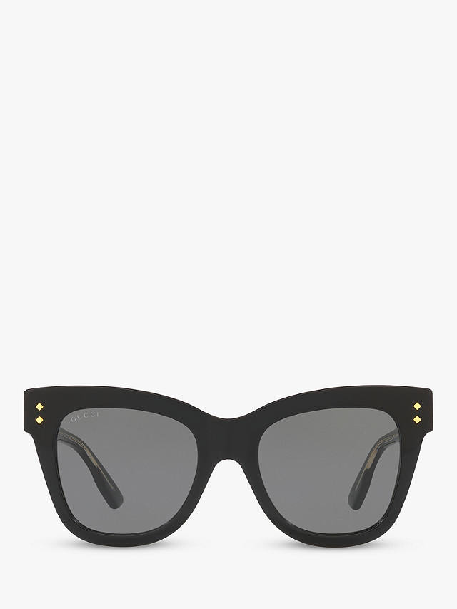 Gucci GG1082S Women's Cat's Eye Sunglasses, Black/Grey at John Lewis ...
