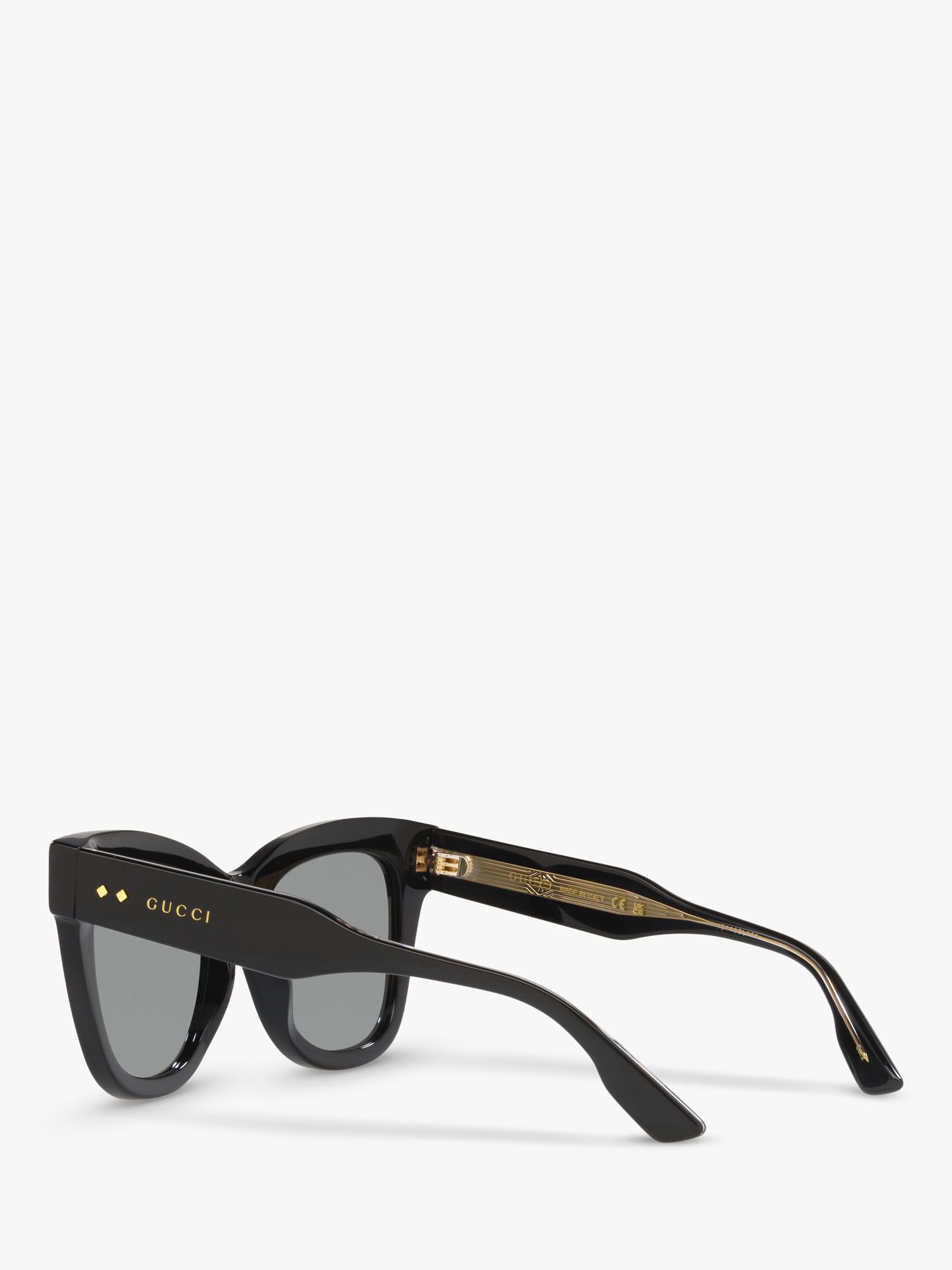 Gucci GG1082S Women's Cat's Eye Sunglasses, Black/Grey