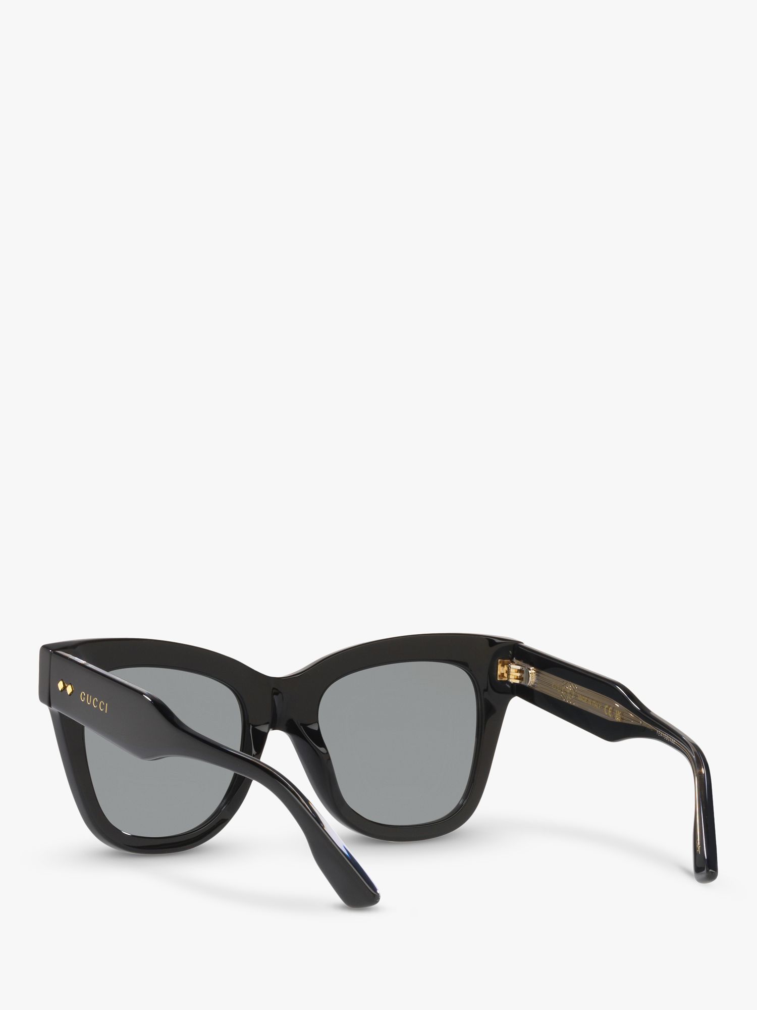 Gucci GG1082S Women's Cat's Eye Sunglasses, Black/Grey at John Lewis ...