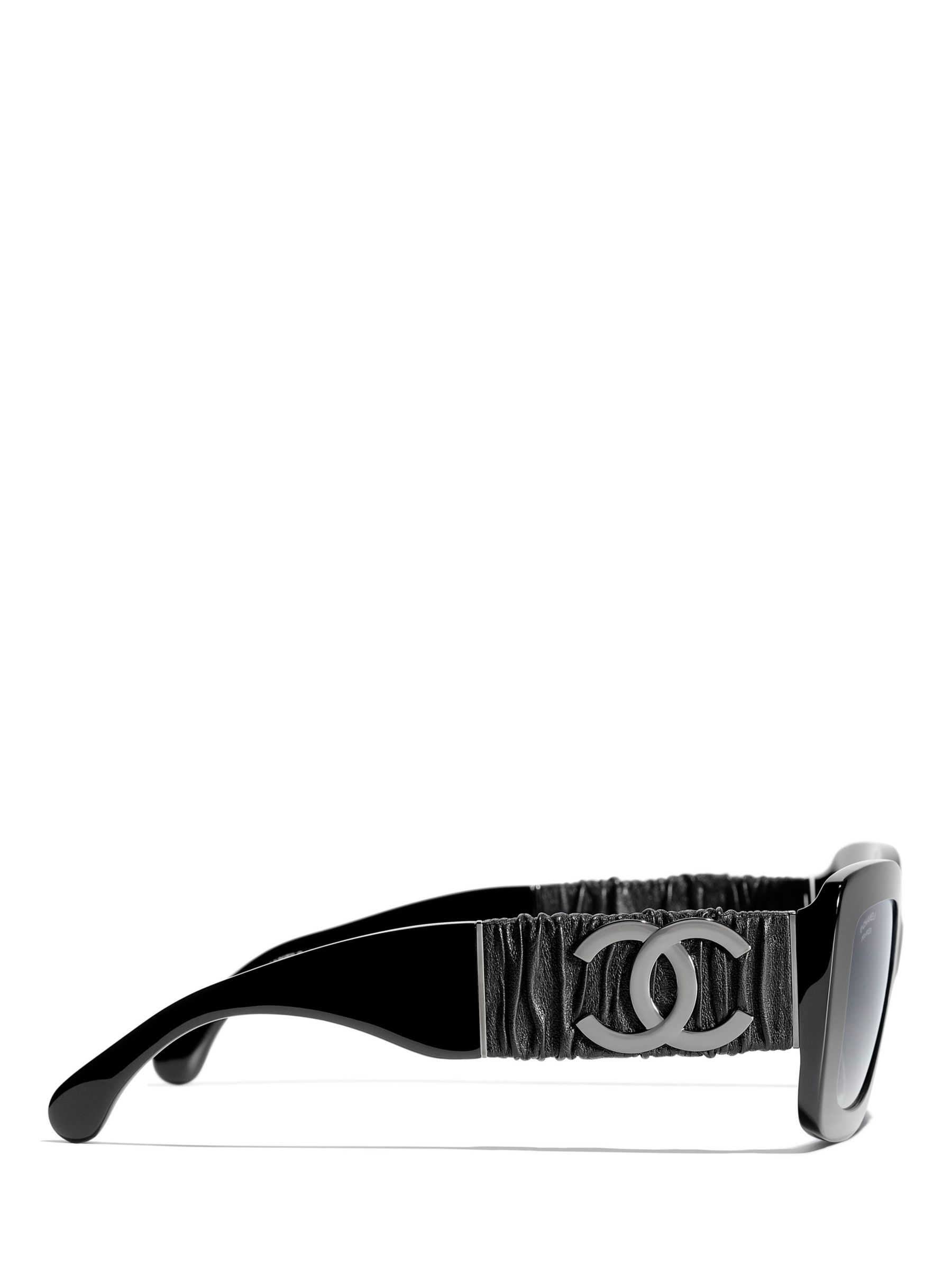Buy CHANEL Rectangular Sunglasses CH5473Q Black/Blue Gradient Online at johnlewis.com
