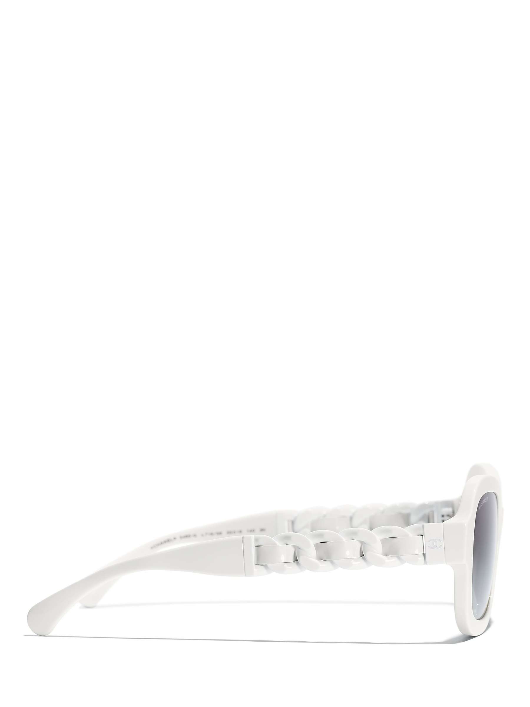 Buy CHANEL Irregular Sunglasses CH5465Q White/Blue Gradient Online at johnlewis.com
