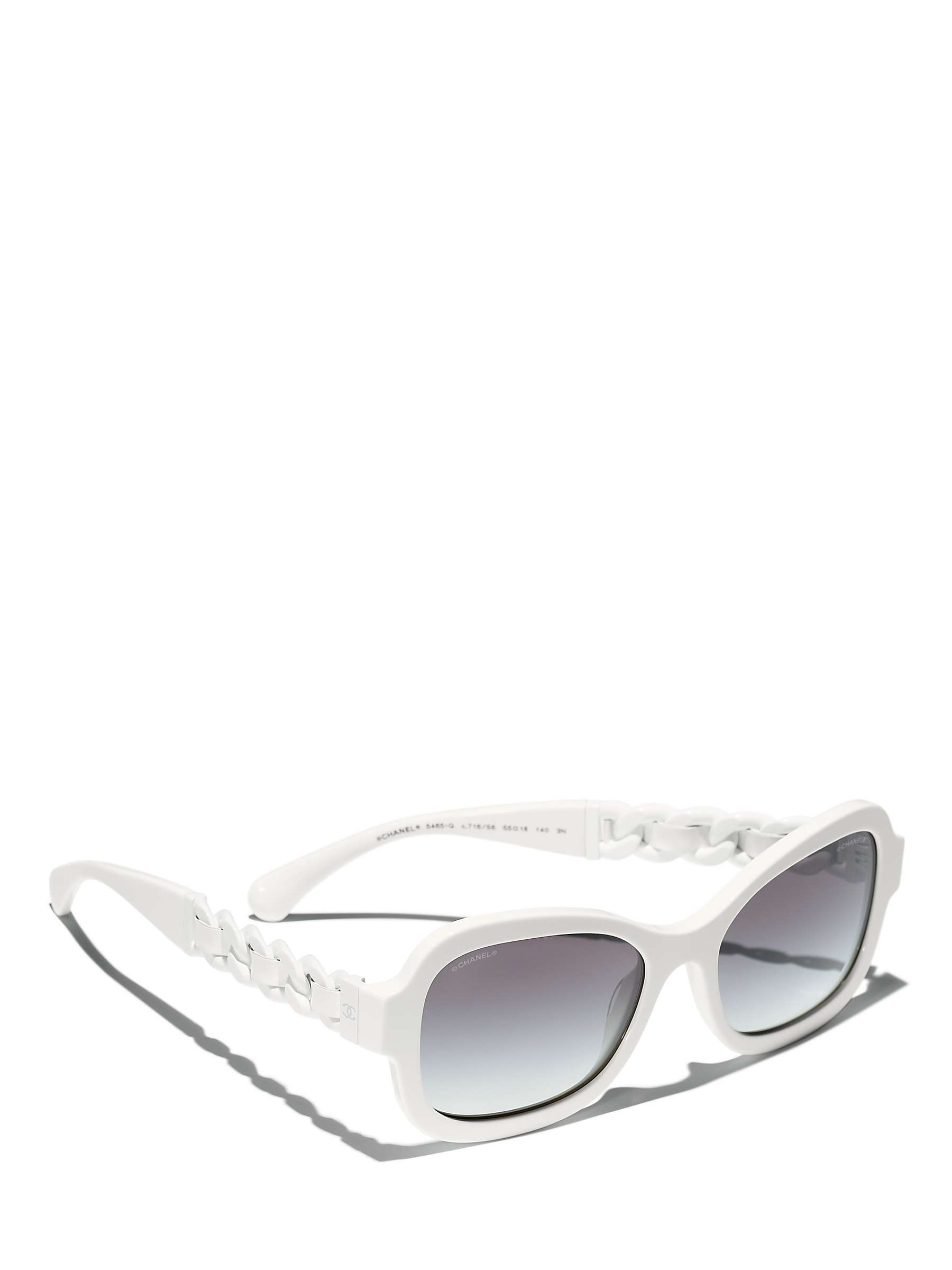 Buy CHANEL Irregular Sunglasses CH5465Q White/Blue Gradient Online at johnlewis.com
