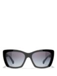 CHANEL Irregular Sunglasses CH5476Q Shiny Black/Blue Gradient