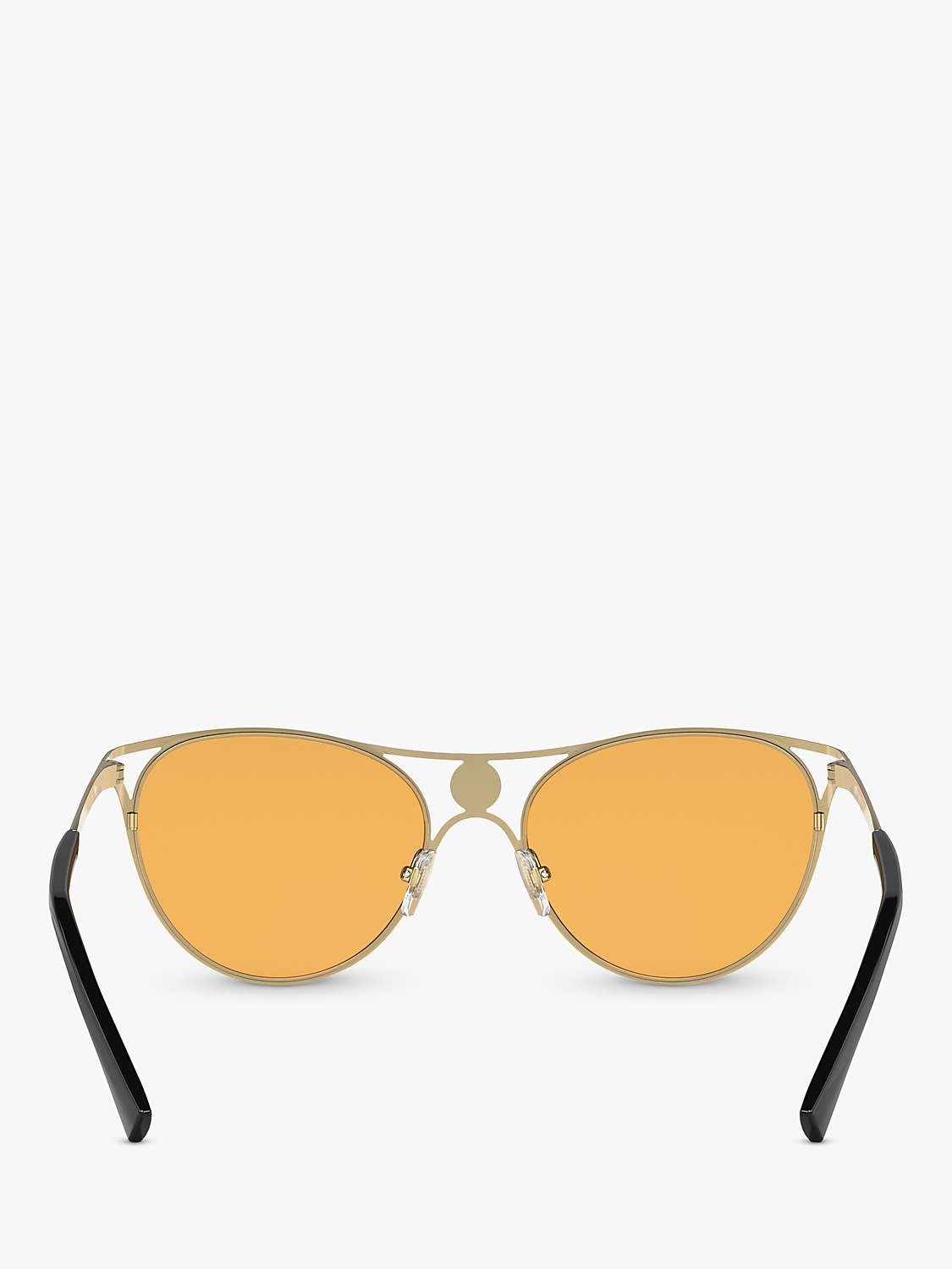 Buy Versace VE2237 Women's Cat's Eye Sunglasses, Black/Orange Online at johnlewis.com