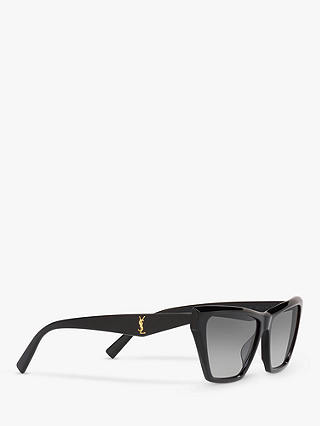 Yves Saint Laurent SL M103 Women's Cat's Eye Sunglasses, Black/Grey Gradient