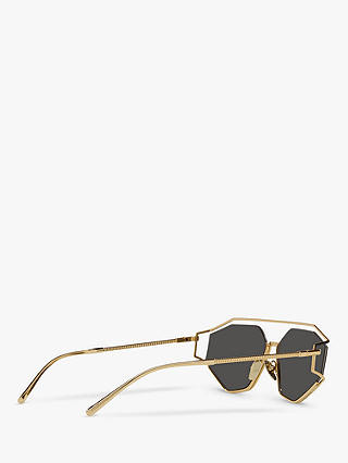 Dolce & Gabbana DG2265 Men's Irregular Sunglasses, Gold/Black