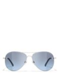 CHANEL Pilot Sunglasses CH4189TQ Silver/Blue Gradient