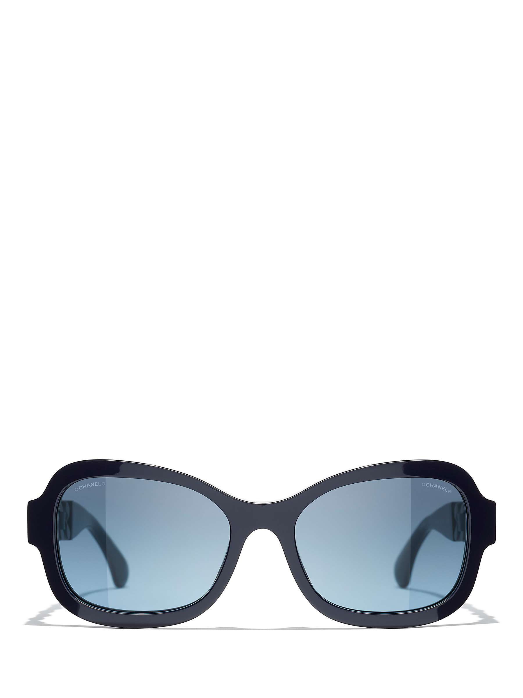Buy CHANEL Irregular Sunglasses CH5465Q Blue Vendome/Blue Gradient Online at johnlewis.com