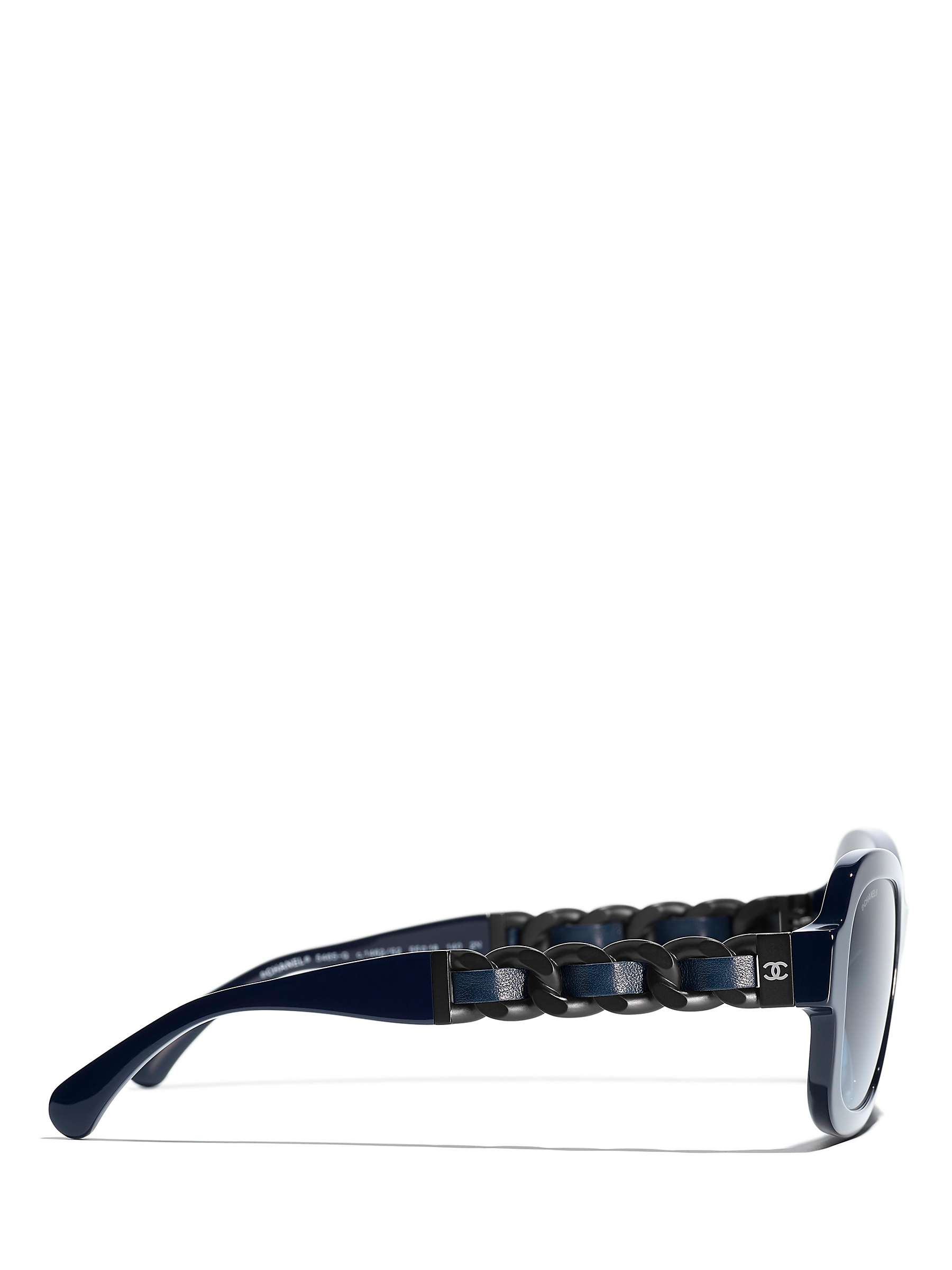 Buy CHANEL Irregular Sunglasses CH5465Q Blue Vendome/Blue Gradient Online at johnlewis.com