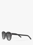 Yves Saint Laurent SL 521 Unisex Round Sunglasses, Black/Grey Gradient