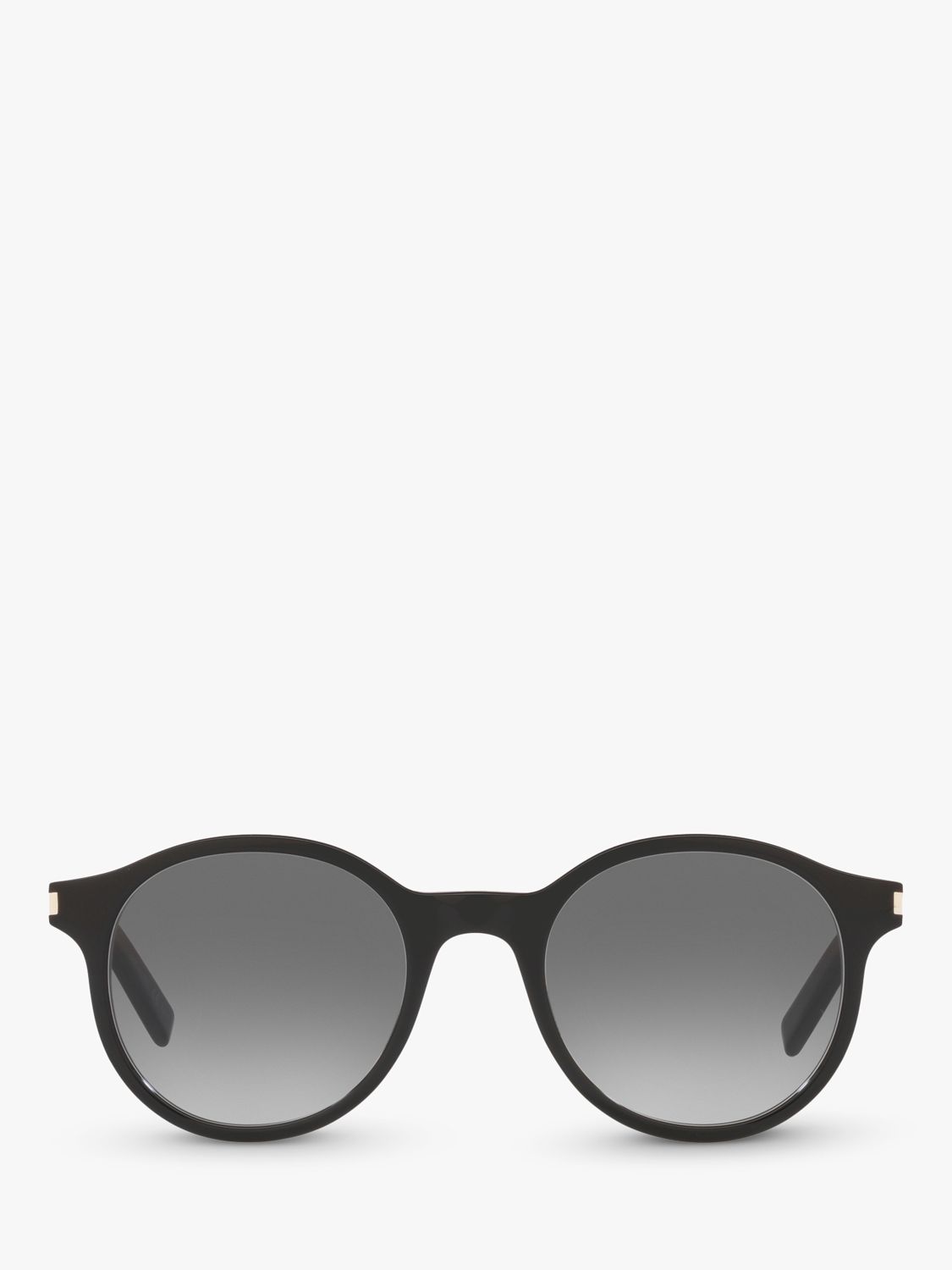 Buy Yves Saint Laurent SL 521 Unisex Round Sunglasses, Black/Grey Gradient Online at johnlewis.com
