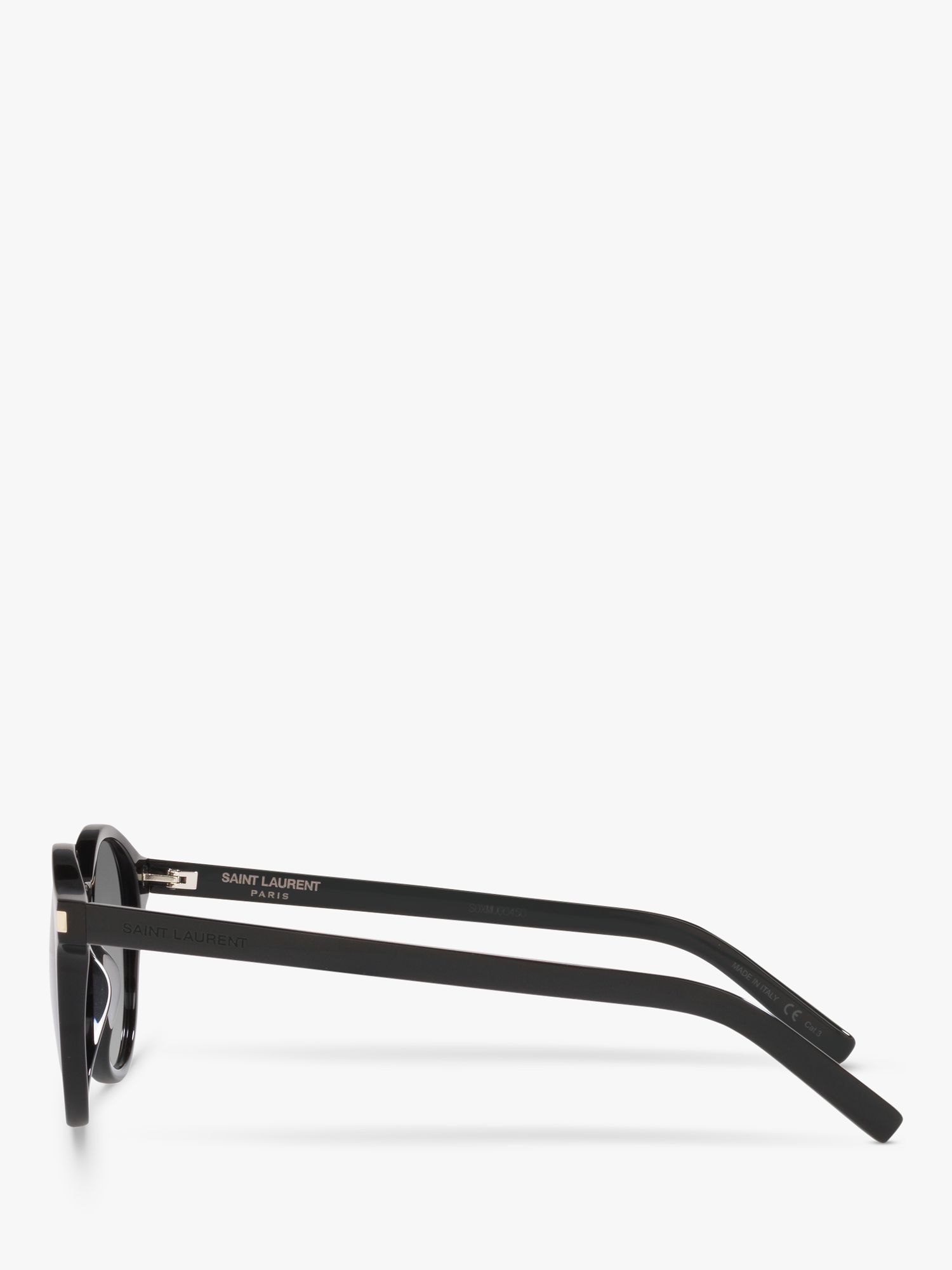Yves Saint Laurent SL 521 Unisex Round Sunglasses, Black/Grey Gradient