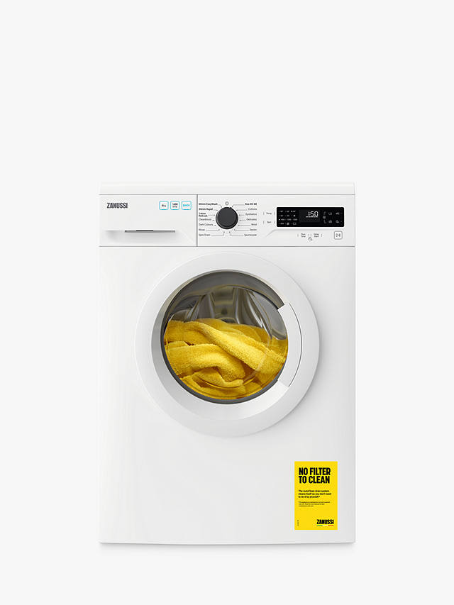 Buy Zanussi ZWF844B3PW Freestanding Washing Machine, 8kg Load, 1400rpm, White Online at johnlewis.com