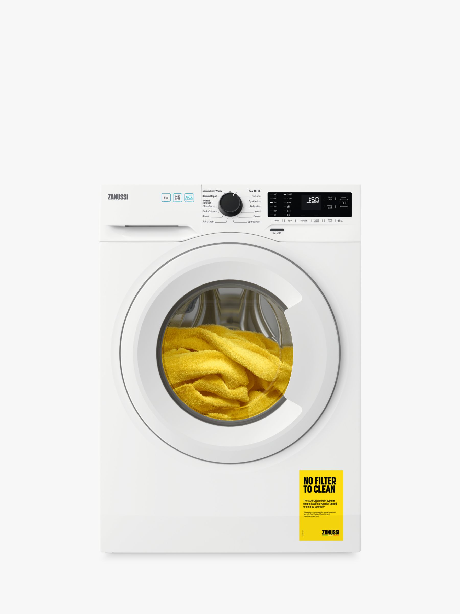 vork barrière aantrekkelijk Zanussi Washing Machines | John Lewis & Partners
