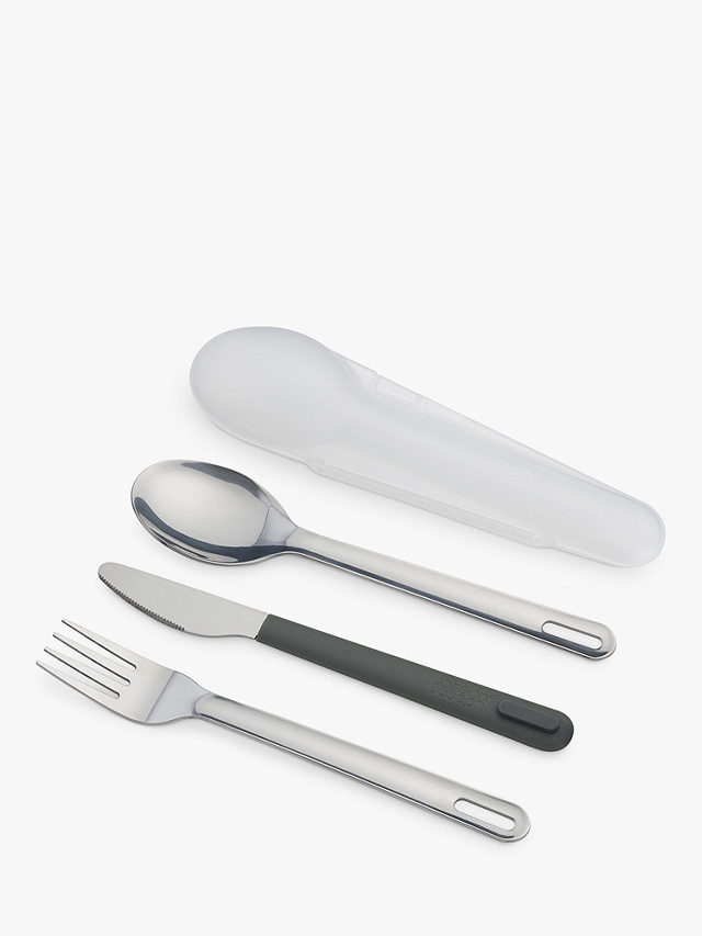 Joseph Joseph On The Go Compact Portable Stainless Steel Cutlery Set, Anthracite