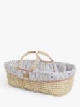 John Lewis Prairie Floral Print Moses Basket, Brown/Multi