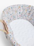 John Lewis Prairie Floral Print Moses Basket, Brown/Multi