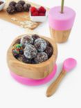 eco rascals Baby Suction Bowl & Spoon Set, Pink