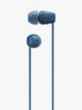 Sony WI-C100 Bluetooth Wireless In-Ear Headphones with Mic/Remote, Blue
