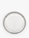 John Lewis Hammered Stainless Steel Round Tray, 36cm, Silver