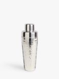 John Lewis Hammered Stainless Steel Cocktail Shaker, 500ml, Silver