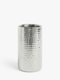 John Lewis Hammered Stainless Steel Wine Cooler, Silver