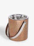 John Lewis Hammered Stainless Steel Ice Bucket, Copper