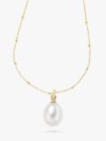 Dower & Hall Pearl Pendant Beaded Necklace, Gold