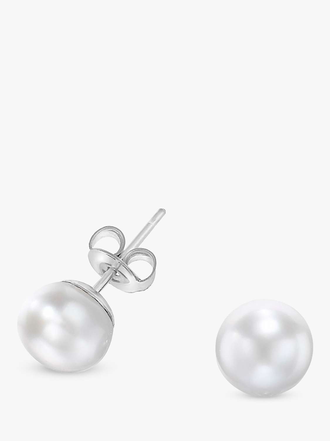 Buy Dower & Hall Freshwater Pearl Stud Earrings, White/Silver Online at johnlewis.com
