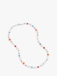 Dower & Hall Carnival Mixed Stone Freshwater Pearl Collar Necklace, White/Multi