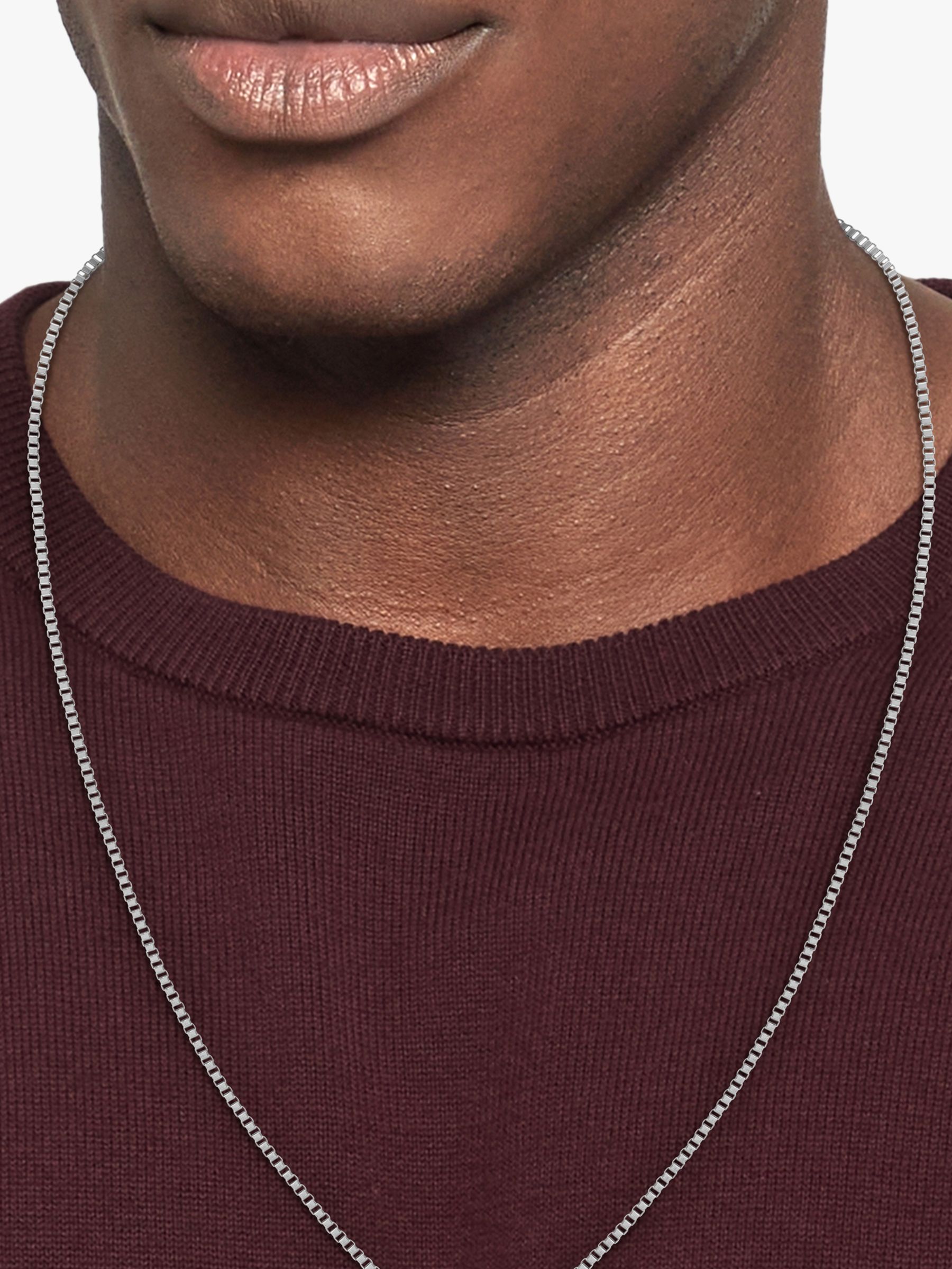 Tommy Hilfiger Men's Monogram Tag Chain Necklace, at John Lewis & Partners