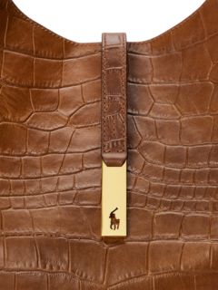 Polo ID Croc-Embossed Chain Wallet & Bag