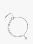 Olivia Burton Celestial North Star Mismatch Chain Bracelet, Silver