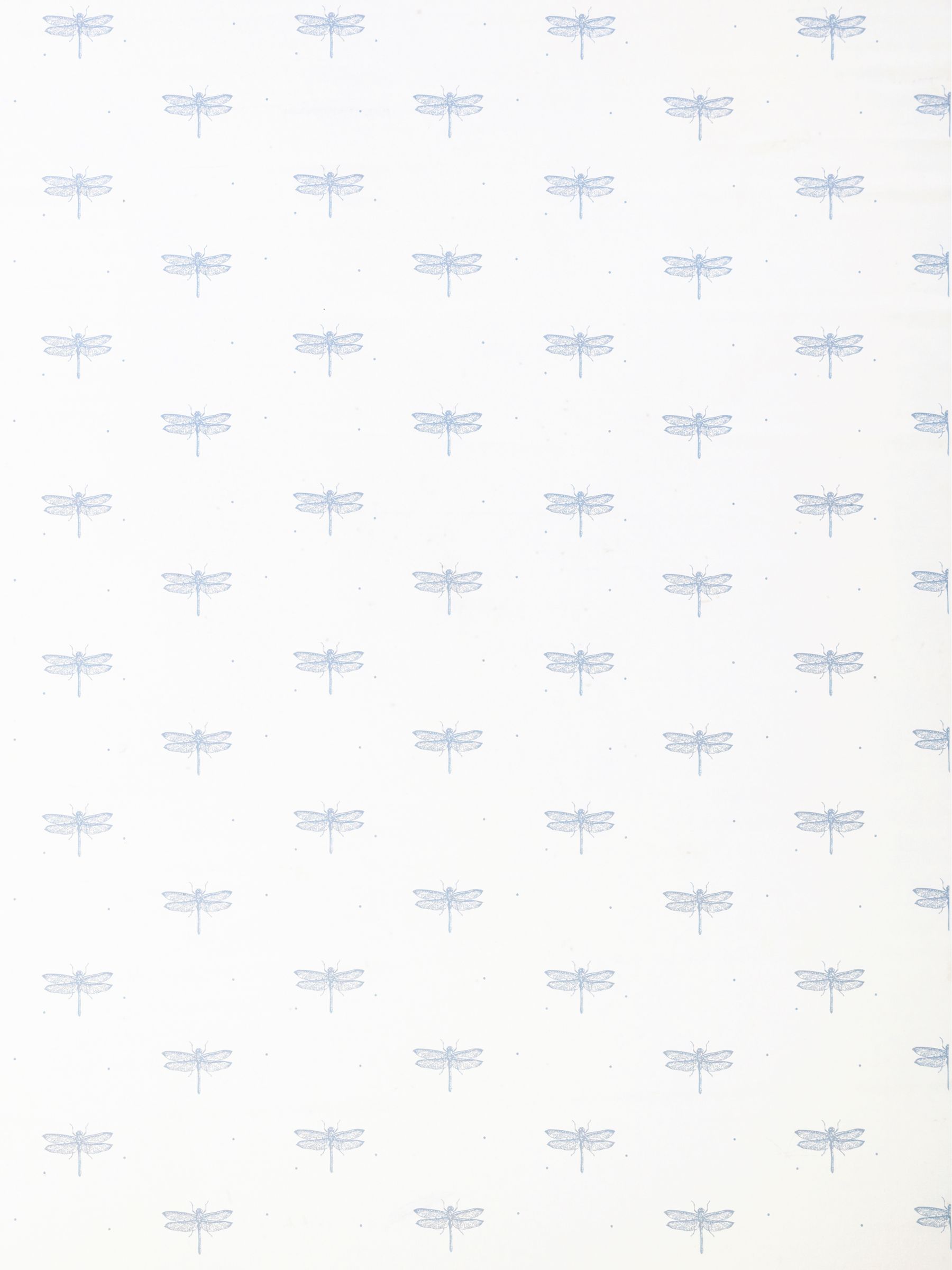 Sara Miller Dragonfly Sateen Furnishing Fabric, White