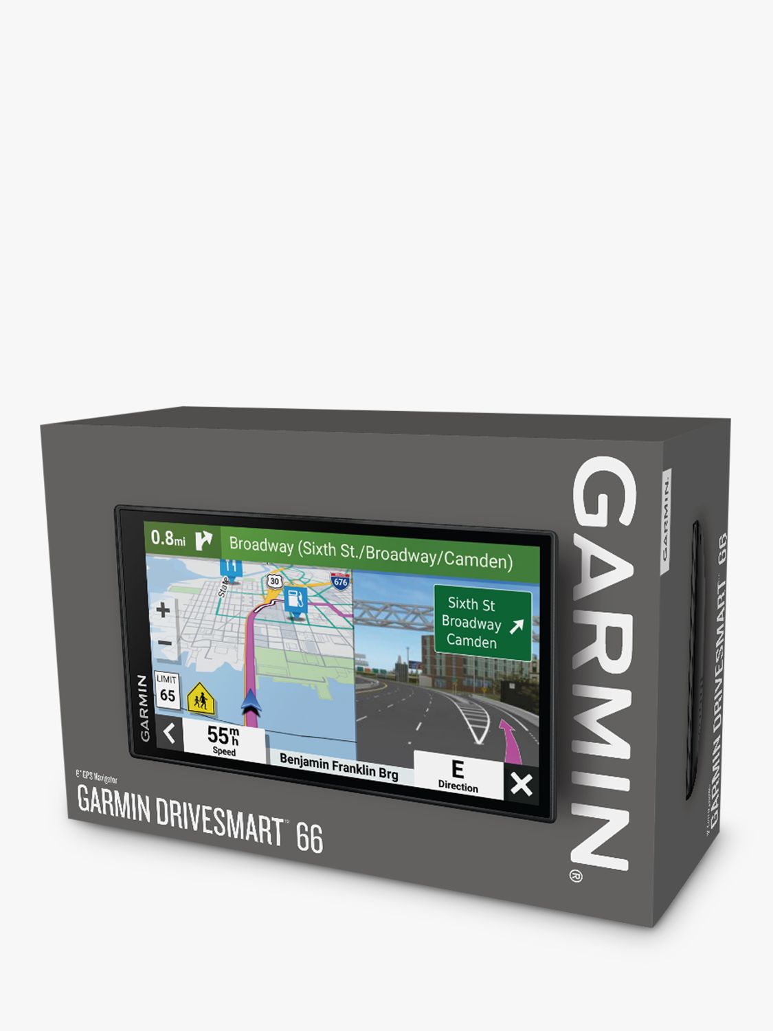Garmin DriveSmart 66 Sat Nav with Bluetooth, 6