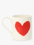 McLaggan Smith Large Heart Bone China Mug, 300ml, Bright Red