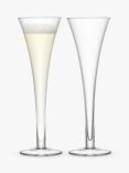 LSA International Bar Collection Stem Glass Flute, Set of 2, 200ml, Clear