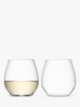 LSA International Wine Stemless White Wine Glass, Set of 2, 370ml, Clear