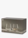 LSA International Wine Stemless White Wine Glass, Set of 2, 370ml, Clear
