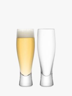 LSA International Bar Collection Lager Glass, Set of 2, 400ml, Clear